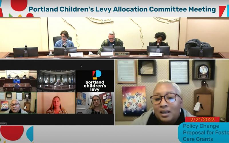 screengrab of PCL Allocation Committee meeting broadcast Feb. 21, 2023