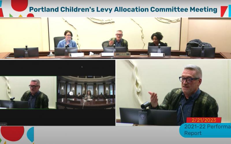 screengrab of PCL Allocation Committee meeting broadcast Feb. 21, 2023
